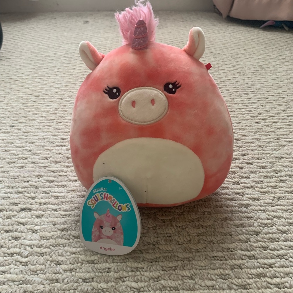 This is angelie, she is a unicorn Squishmallow!